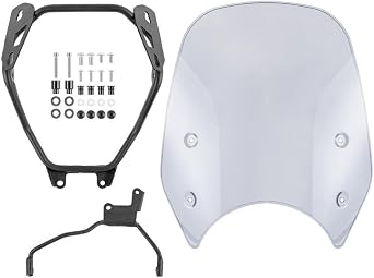 Windshield Windscreen Airflow Deflector Visor Compatible with Automotive Motorcycle Parts GB350S GB350 S GB 350 350S 2023 2024Light Smoke