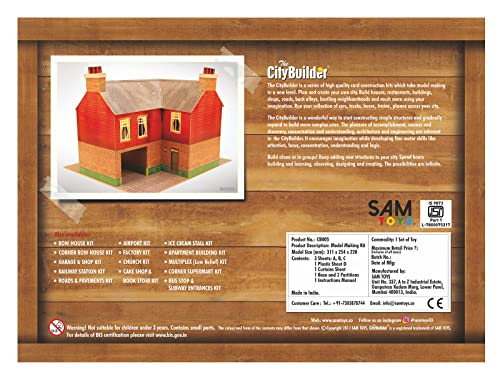 Kit de construction d'angle carton CityBuilder pour décor de train miniature 1:48