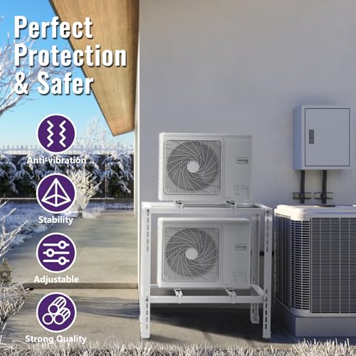 Mxclimate Mini Split Ground Stand for Ductless Mini Split Condenser Heat Pump System.Double Levels Floor Stand Ground Mounting Bracket for 9000-18000 BTU by Mxclimate - Image 8
