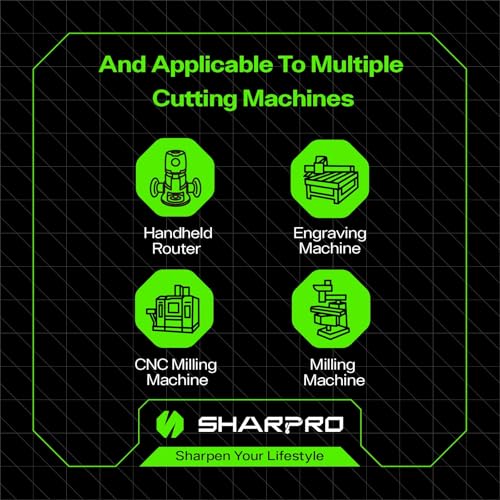 1/4 Router Bits 1/4 Shank, Spiral Downcut Router Bit, 1/4 Inch CNC Router Bits, Down Cut End Mills 1/4 Shank, Solid Carbide Endmills, Ideal for Wood Inlay, Grooving,2" CL,4" OVL by SHARPRO - Image 6