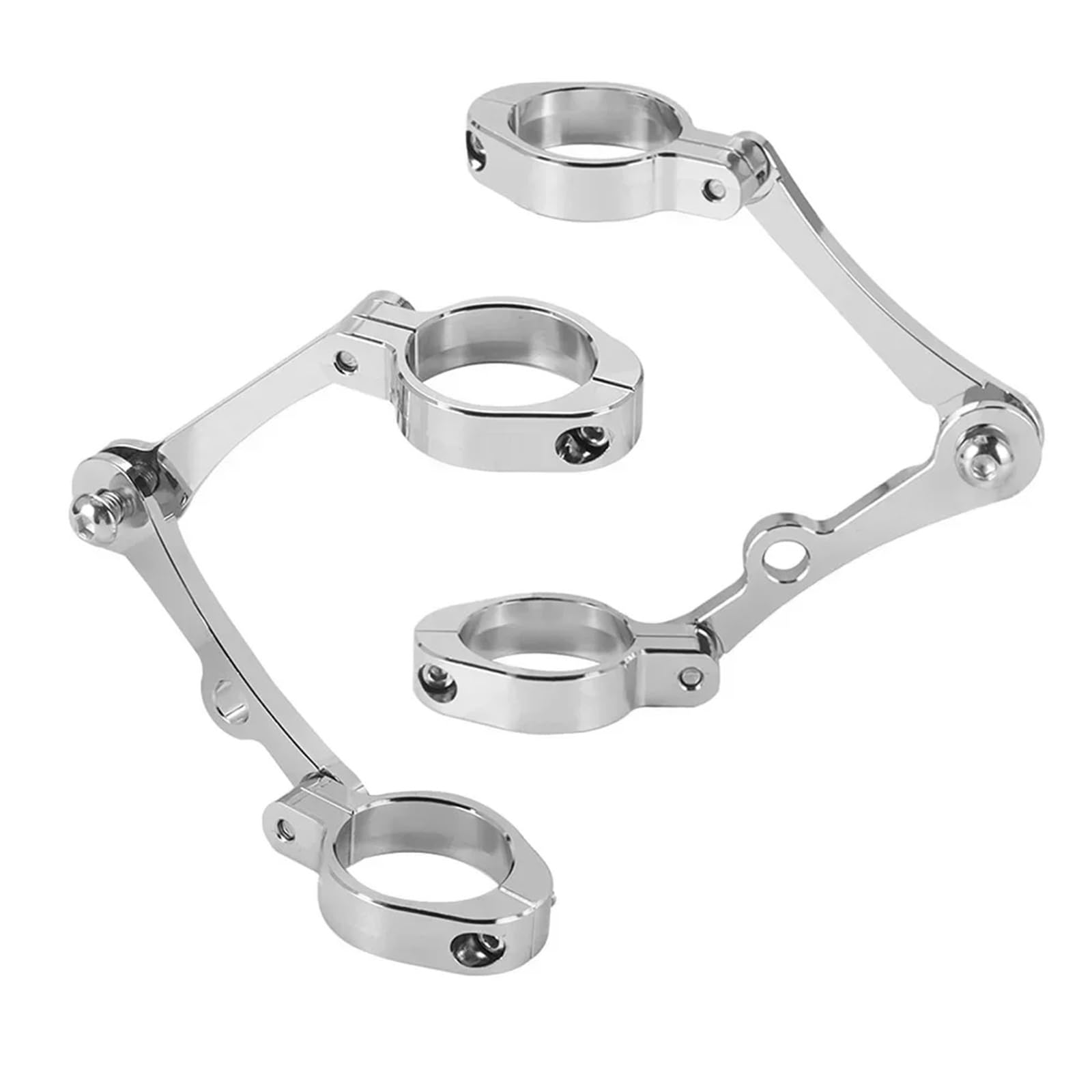 Abgsyweg Chrome Fit For Universal Harley Cafe Racer Chopper Bobber 39Mm-41Mm Motorcycle Headlight Turn Light Mount Bracket Fork Tube Headlight Bracket Light Bar Mount Kit