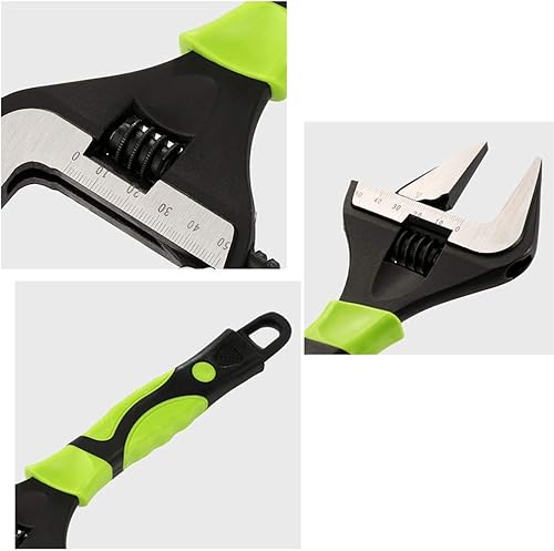 Miniatura 4 de Llave ajustable de fontanería, llave universal, apertura ancha fina, aleación de cromo vanadio ajustable y pinzas de tubo de 6 pulgadas, 8 pulgadas,