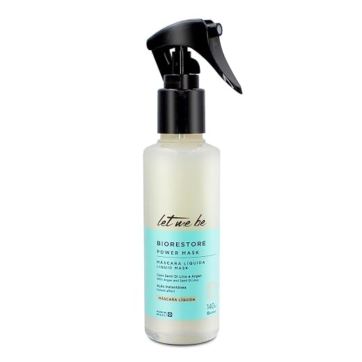 Máscara Biorestore Líquida Let Me Be - Hidratação Intensa e Brilho, 140ml - Tratamento Capilar Leve e Não Oleoso