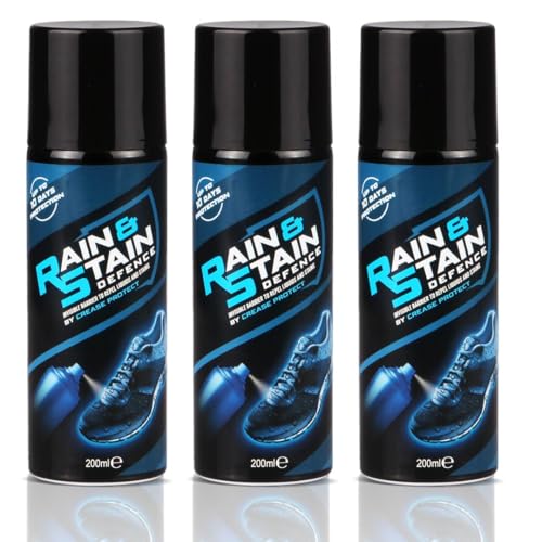 Crease Protect Spray Protecteur Chaussures Rain & Stain Defence | Imperméabilisant 200ml pour Daim, Cuir, Toile | Barrière Invisible et Respirante | Protège de l’Eau, Saleté et Taches (Lot De 1)