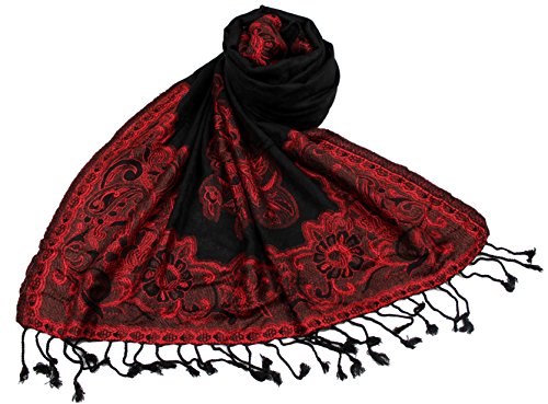 Étole viscose SHANKARA motif floral N10 idéale pour vos soirées
