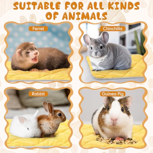 Novabright 4 Pack Self Warming Cat Bed Cat Dog Heating Pad Soft Warm Thermal Mat with Anti-Slip Bottom Dog Crate Pad for Outdoor Indoor Small Dogs Kittens(Turmeric Color,15.7 x 19.6 Inches) - Thumbnail 7