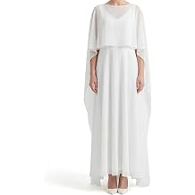 Women High Low Chiffon Cape Sheer Shawl Wedding Bridal Shawl Cape Evening Dress Capelets for Women