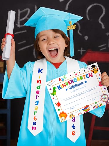 QZYL Kindergarten Graduation Cap and Gown Set, 2026 Kids Graduation Outfit with Tassel and Certificate for Kindergarten — view 6