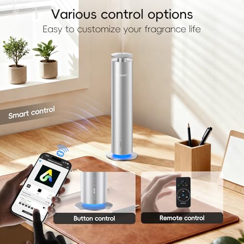 The CACAFSFY Waterless Scent Diffuser Starter Kit - 1000 Sq Ft Coverage, Hotel Scent Diffuser, Essential Oil Diffuser Large Room, Included 2x120ml Scent Oils, Remote Control,Cold Air Diffuser — view 4