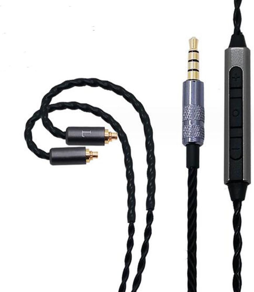 Coyktonty eplacement Audio Cable Extension Cord Line for S-ennheiser IE100/IE400/IE500/IE200/IE600/IE900 Headphones,Headphone Accessories (IE200/600/900 Straight Plug)