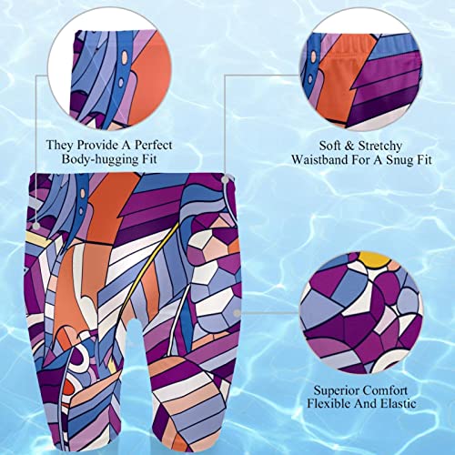 Bañador de competición tipo swim jammers multicolor para natación 2