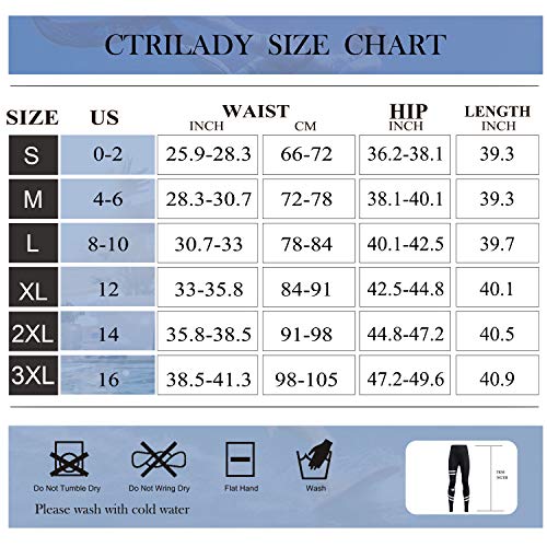 Ctrilady Women's Wetsuit Long Pants,1.5Mm Neoprene Pants Wetsuit Legging Keep Warm For Swimming Surfing Diving Kayaking（L,Black #TOP6