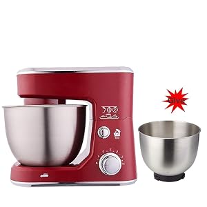Hand Mixer 2 in 1 Electric Mixer Option Include Beaters and Dough Hooks Easy Install Or Disassemble Stainless