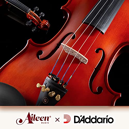 Aileen Premium Beginner Series Violin Outfit - 4/4 Full Size Solid Wood Ebony Fitted For Kids Students, Teachers Approved #TOP5