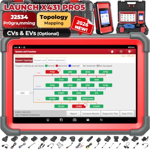 Launch X431 Scanner PRO5 J2534 Pr0gram ECU Coding, Topology, 60+ Services