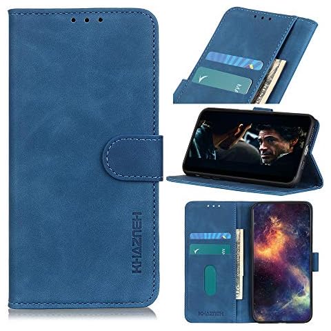 Case for Motorola Moto G9 Play Leather Wallet Case Protector Flip Cover with Kickstand Card Holder Card Slots Blue PU Leather for Motorola Moto G9 Play-Blue Cover