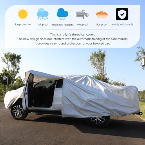 Image of Talyter Truck Cover Waterproof All Weather,Full Exterior Covers Rain UV Protection,Full Outdoor Covers for Chevy Silverado Dodge Ram 1500 Ford F150,Fit Truck-Length 245 inch to 250 inch