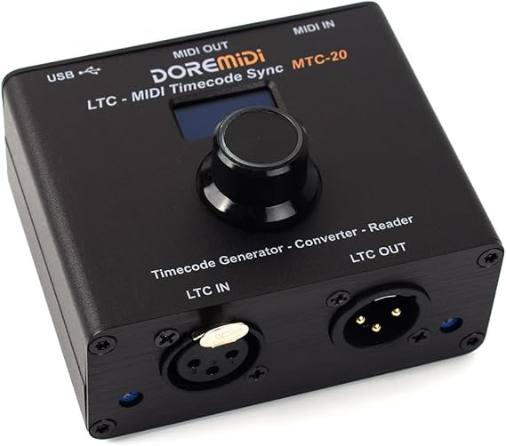 جهاز مزامنة الرمز الزمني Ltc-midi (mtc-20) لمزامنة الرمز الزمني Midi والرمز الزمني Smpte Ltc Mtc-20
