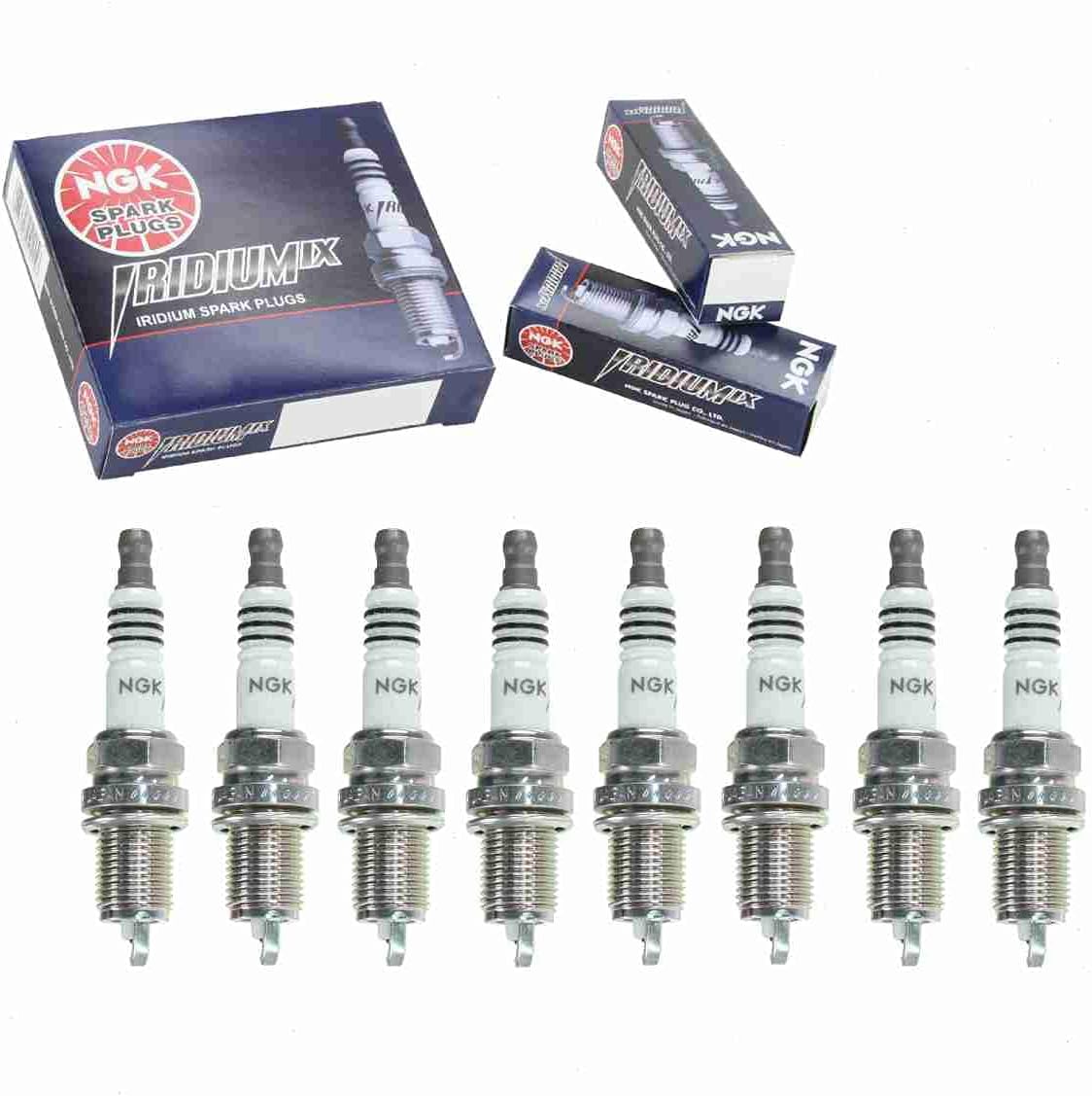 8 pc NGK Iridium IX Spark Plugs compatible with BMW 750Li 4.8L V8 2006-2008