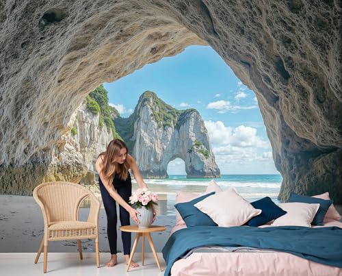 Papier peint panoramique soie brun clair 450x315cm grand format - 6