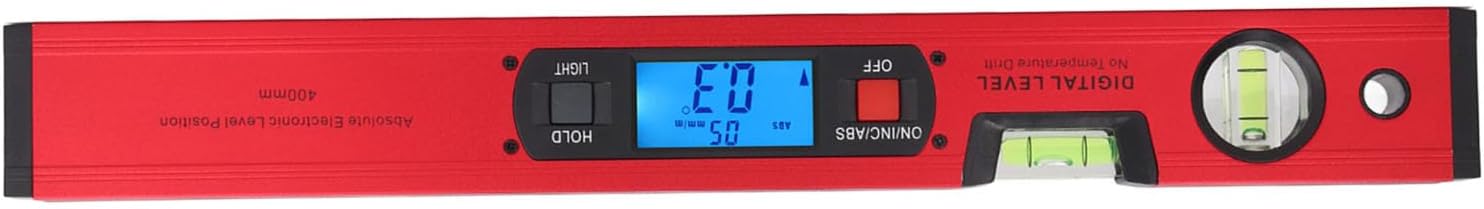Digital Level Ruler LCD Display Electronic Protractor for Construction Machinery Red