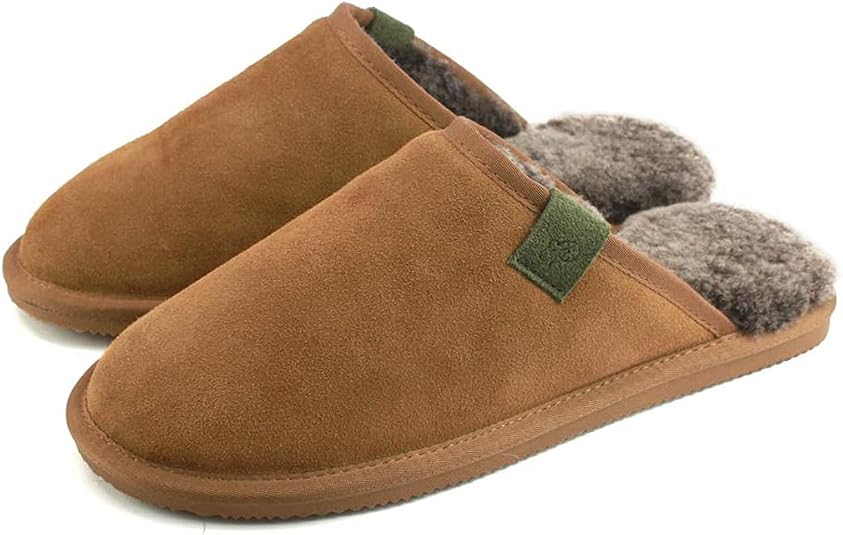 Sheepskin Lined Mule Slippers 
