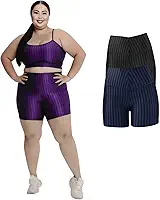 Kit 2 Short Legging 3D Academia Fitness Feminino Plus Size