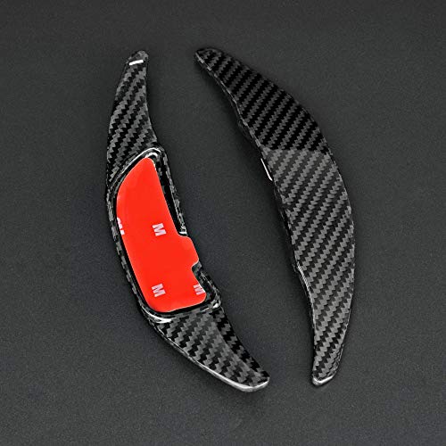 AIRSPEED Carbon Fiber Steering Wheel Paddle Shifter Extensions Cover shift paddles Interior Trim Accessories for Mercedes Benz AMG C63 W205 E63 W213 C43 A45 G63 S63 GLA45 GLS63 (Black)