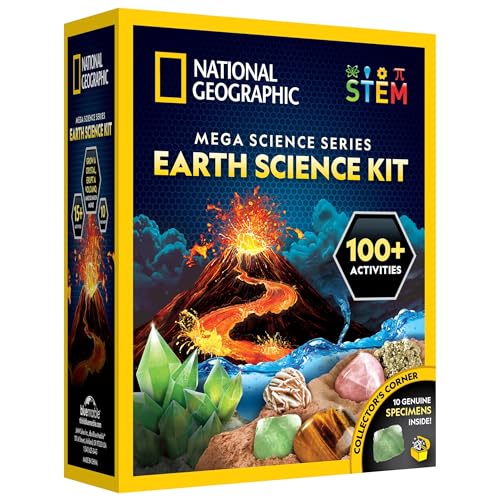 National Geographic Earth Science Kit – 100+ Science Experiments & Activities for Kids,...
