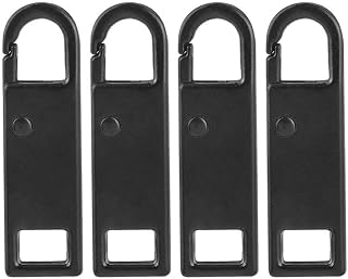 4Pcs Zipper Pull Tab Zip Fixer Substituições Destacável Zipper Zíper de Metal Da Liga Do Zinco Punho Mend Fixer para Malas de Viagem Bagagem Jaqueta Casaco Mochilas Botas Preto