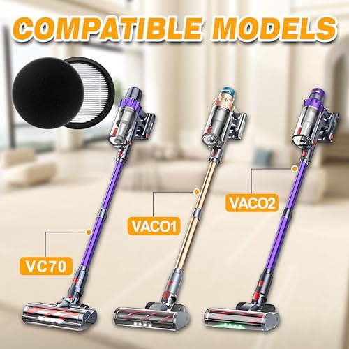 Washable & Reusable Vacuum Cleaner Filter 4-Pack - Compatible with SMOTURE VAC01/VAC02/VC70 & ozeeco EC01 Cordless Vacuums - 1