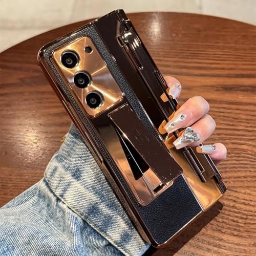 ���b�L���U�[�X�^���h�ی�J�o�[ Samsung�p Galaxy Z Fold 7 6 5 4 3 5G �P�[�X �����s�[�X�q���W�ی�K���X�t�B���� Goden �u���b�N Galaxy Z Fold 4�p