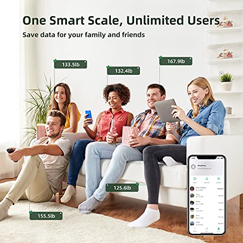 Scale For Body Weight, Posture Digital Bathroom Scale Large Led Display Weight Scale, High Accurate Body Composition Analyzer With Bmi With Free Smartphone App, 400Lb,Green #TOP5