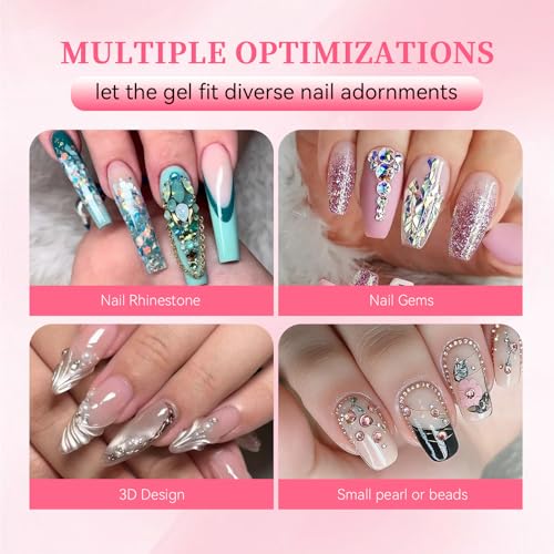 COLOURSMILE 30ML Super Strong 3D Nail Rhinestone Glue - UV/LED Lamp Curing Adhesive Gel for 3D Nail Art Gems, Diamonds, Charms & Decorations | Salon & DIY Manicure Beauty Gift