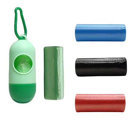 Amso Portable Disposable Baby Diaper Nappy Garbage Bag with Removable Capsule Box (1 Capsule and 4 Multi Color Garbage Roll)