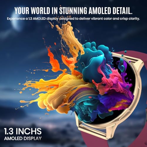 Image of GameSir Active 5 Smart Watch AMOLED Display 1.3 inch Screen, 360 * 360 Resolution, IP68 Waterproof with Multiple Watch Faces Bluetooth Calling Round Dial Smartwatch for Men & Women (Maroon)