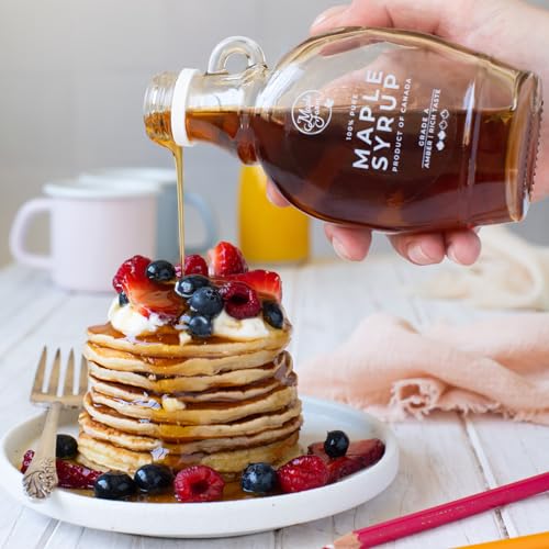 MapleFarm - Sirop d'érable canadien pur Grade A, Ambré, goût riche - Bouteille de 189 ml (250 g) - Pure maple syrup - Jus d'érable – vue 3