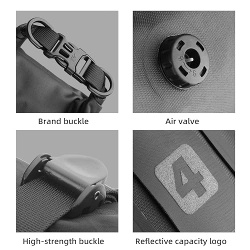 Rhinowalk Fahrrad Vordergabeltasche, wasserdichte Fahrrad Gepäckträgertasche, 7L Fahrradtasche, Gabeltasche, für E-Scooter, Mountainbike, Rennrad, Zubehör-Schwarz