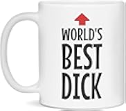 World's Best Dick Coffee Mug - Best Dick Ever Personalized Gift, 11oz White Ceramic