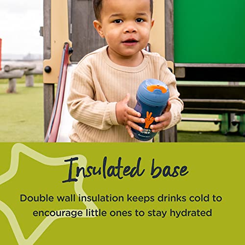 Tommee Tippee Insulated Sippee Cup, Water Bottle For Toddlers, Spill-Proof, Bpa Free, Colorful And Playful Designs, 9Oz, 12M+, Pack Of 3, Blue, Blue And Orange #TOP4