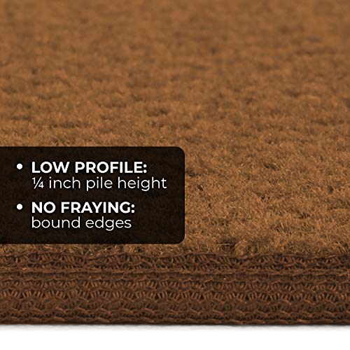 House, Home and More Set of 15 Skid-Resistant Carpet Stair Treads - Toffee Brown - 8 Inches X 27 Inches - Thumbnail 3