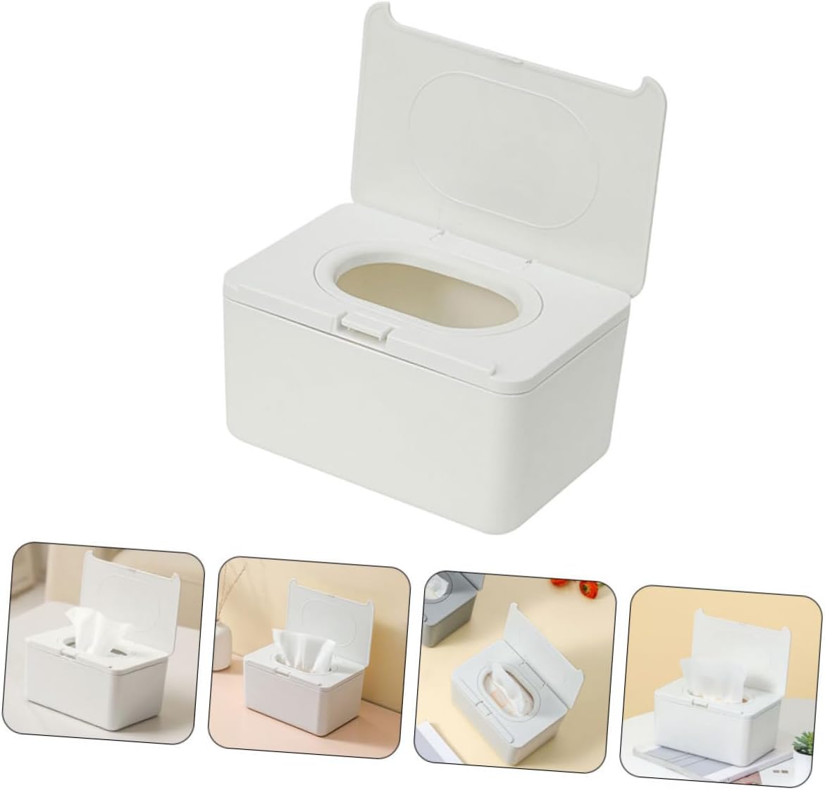 Yardwe 2pcs Wipes Dispensers for Bathroom Refillable Wipes Container Portable Holder for Travel