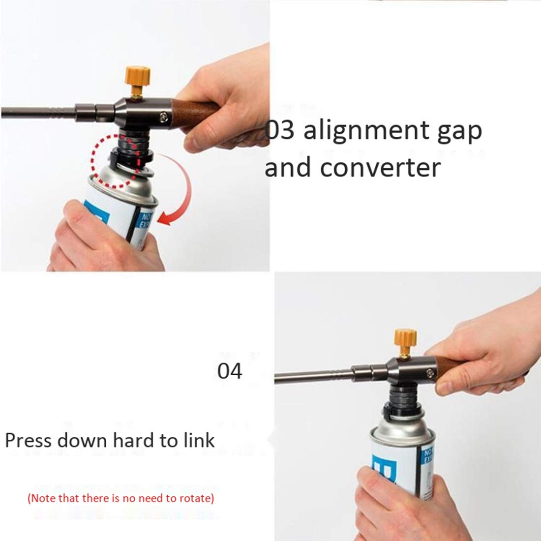 Flamme Réglable de Briquet Butane de Cuisine de Chalumeau avec La Serrure de Sécurité Appropriée Au Camping/Appareils de Cuisine/Griller