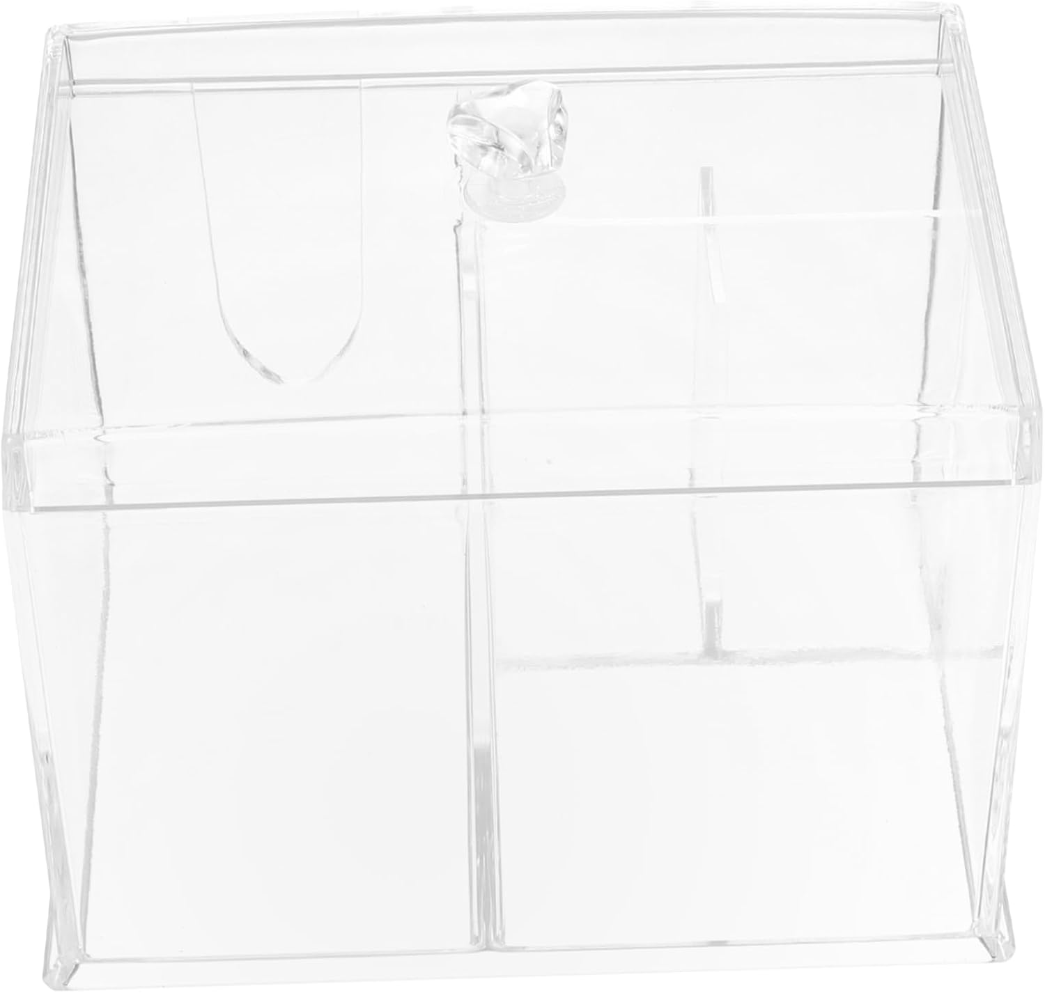 VICASKY Acrylic Desktop Makeup Storage Box Transparent Organizer with Design for Cosmetics Lipsticks and Accessories Durable and Space-saving for Home Use