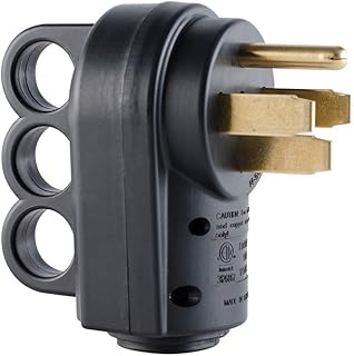 Veepeak 50 Amp RV Plug Male Replacement NEMA 14-50P Heavy Duty 125V/250V 4 Prong