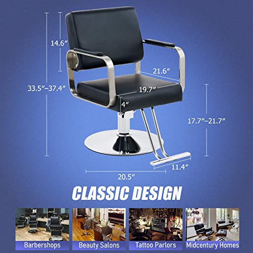 Co-Z Professional Salon Chair For Hair Stylist Makeup Artist More, Barber Chair With Hydraulic Pump, Swivel Chair, Classic Hairdresser Chair For Home Salon Station Beauty Spa Barbershop, 440Lb Cap #TOP6