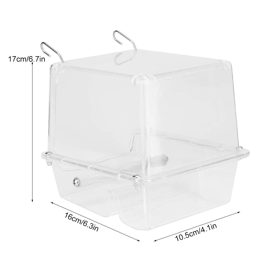 GOTOTOP Mangiatoia Automatica per Uccelli, Mangiatoia per Uccelli in plastica Trasparente Grande Contenitore per Alimentatore per Sementi Accessori per Gabbia per Persico per Pappagalli