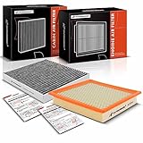 A-Premium 2-PC Engine & Cabin Air Filter with Activated Carbon Compatible with Dodge Journey