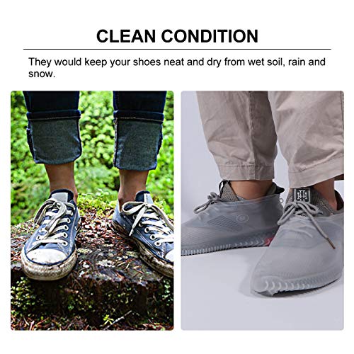 PIXNOR 2 Pcs Capa de Sapatos de Silicone Capa de Chuva Protetor de Sapato Impermeável Botas Botas pa