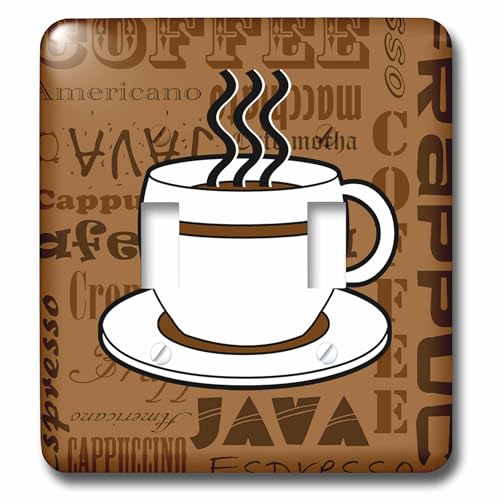 Couvre-interrupteur marron 3dRose lsp_58641_2 plaque murale plastique
